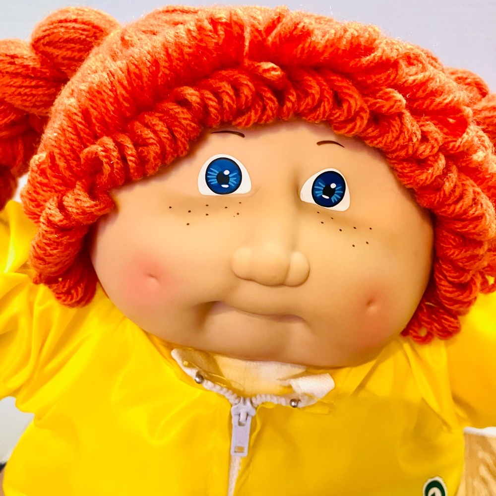 Cabbage Patch Kids 1983 Brat Face Girl Doll HM2 Red Hair Dimples Freckles Read